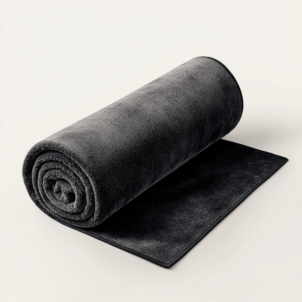 Qjkvn Gym Towel - Anti-Slip Yoga Towel with Grip Backing - Super Absorbent & Soft - Extra Long for Gym Mats - Sweat-Proof